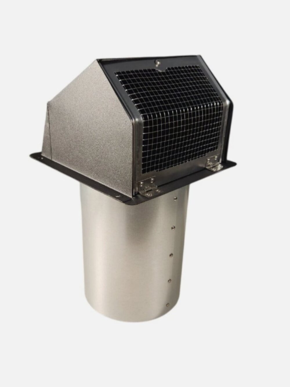 6 Inch Hooded Wall Vent Cap Cover Black Galvanized Steel Exhaust Duct Damper - Picture 6 of 9